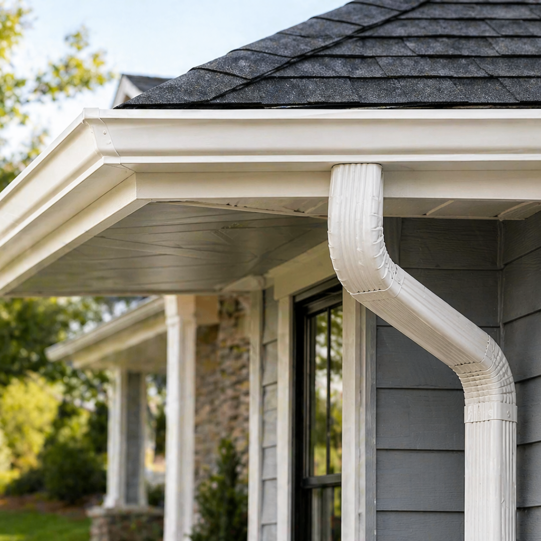 Clean downspout route for drainage correction planning