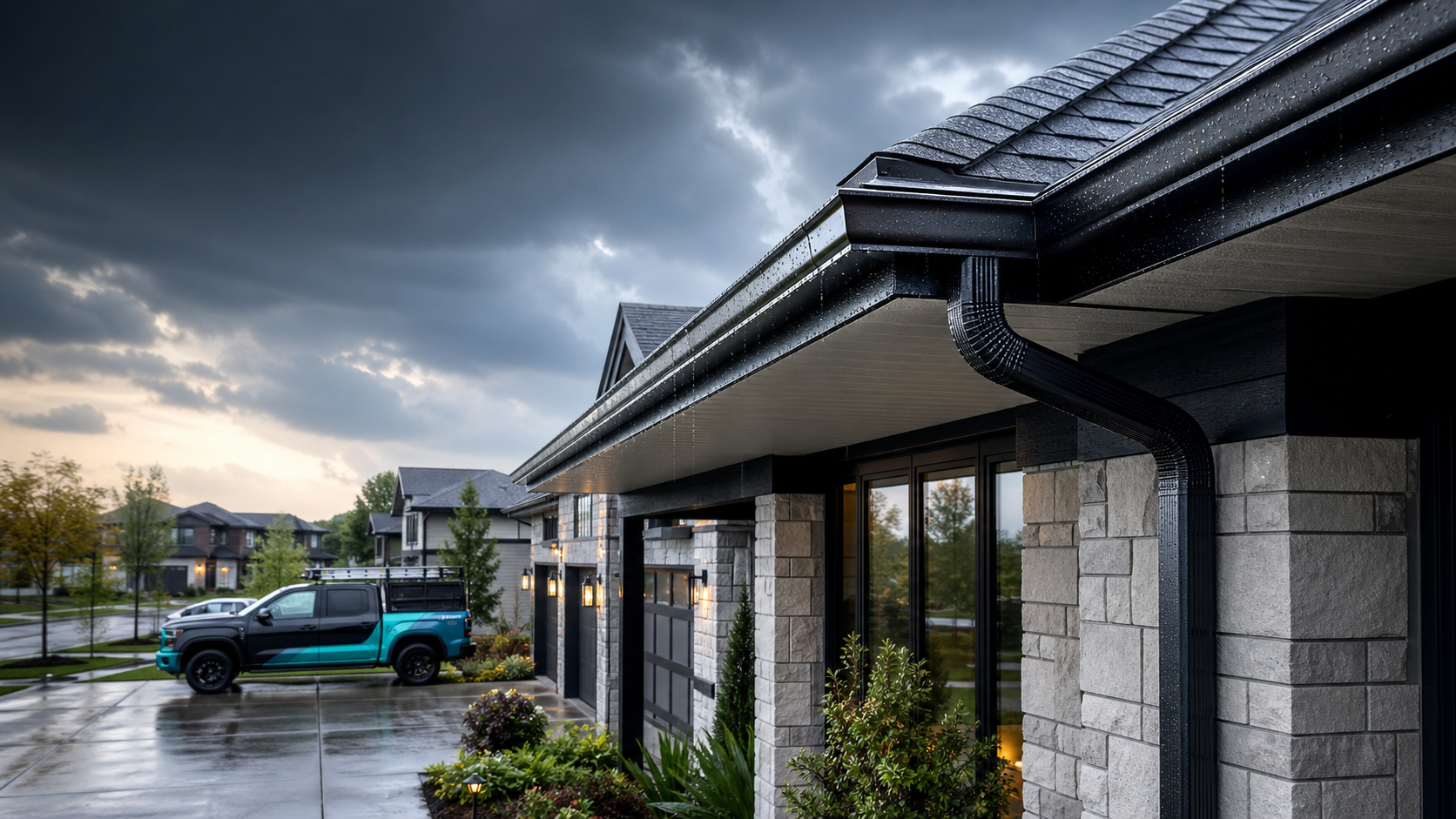 Gutter guard and roofline upgrade project